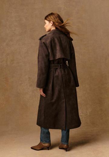 Пальто из искусственной кожи