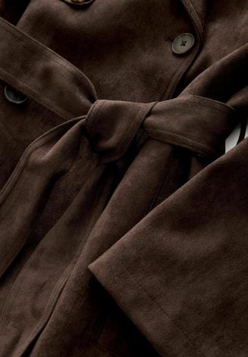 Пальто из искусственной кожи