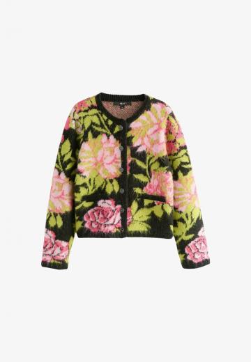 Жаккардовая вязаная кофта