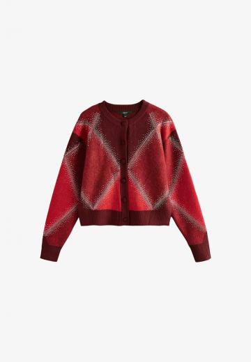 Жаккардовая вязаная кофта