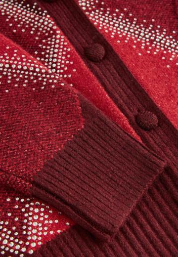 Жаккардовая вязаная кофта