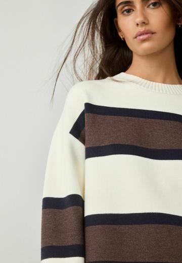 Пуловер в полоску