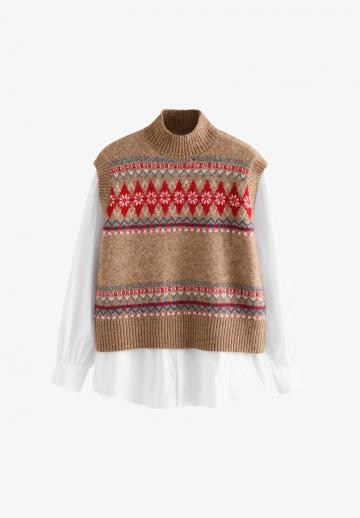 Длинный пуловер