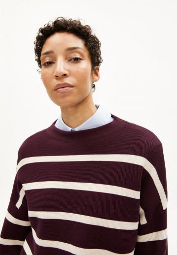 Пуловер в полоску