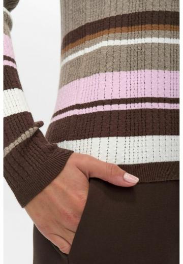 Пуловер в полоску