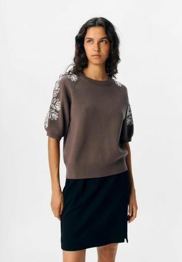 Пуловер с коротким рукавом