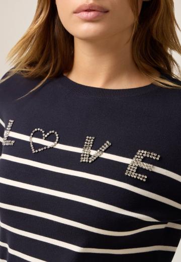 Пуловер с рукавом три четверти