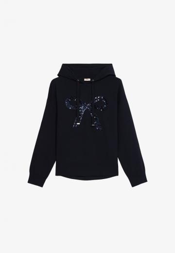 Пуловер с капюшоном