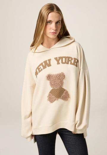 Пуловер с капюшоном