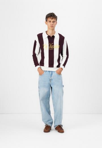 Пуловер с воротником поло