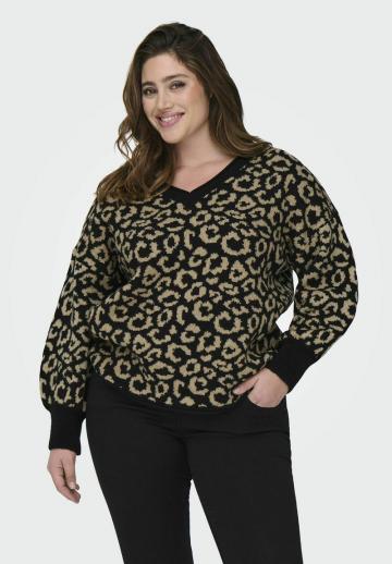 Пуловер с вырезом V