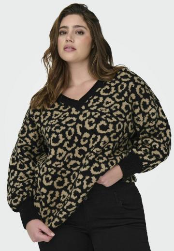 Пуловер с вырезом V