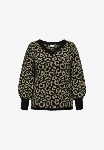 Пуловер с вырезом V