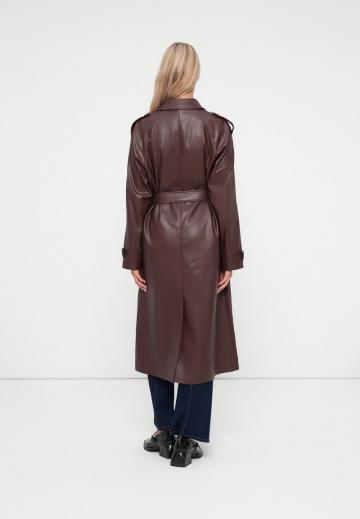 Пальто из искусственной кожи