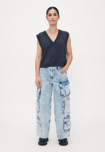 Пуловер без рукавов