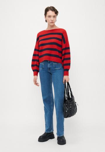 Пуловер в полоску