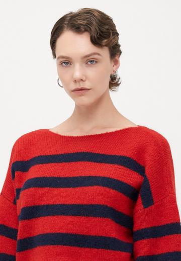 Пуловер в полоску