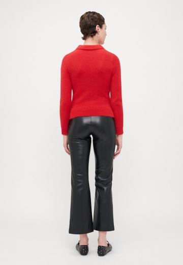 Пуловер с воротником поло