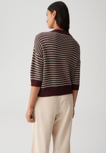 Пуловер с рукавом три четверти