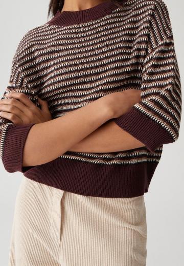 Пуловер с рукавом три четверти