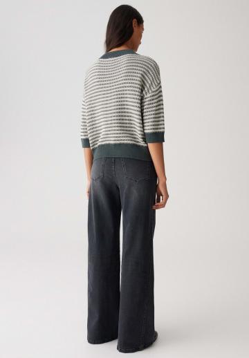 Пуловер с рукавом три четверти