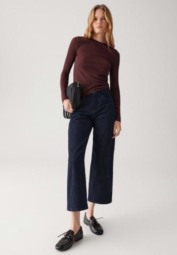 Пуловер с рукавом три четверти