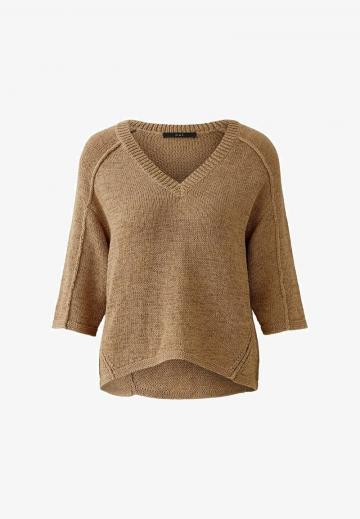 Пуловер с вырезом V