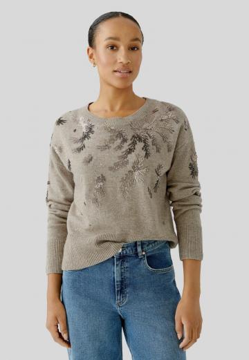 Пуловер с рукавом три четверти