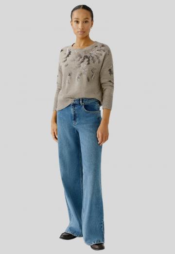 Пуловер с рукавом три четверти