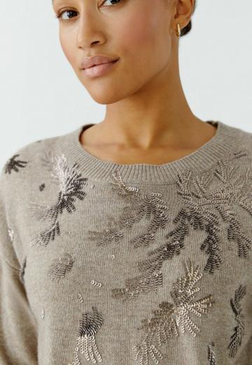 Пуловер с рукавом три четверти