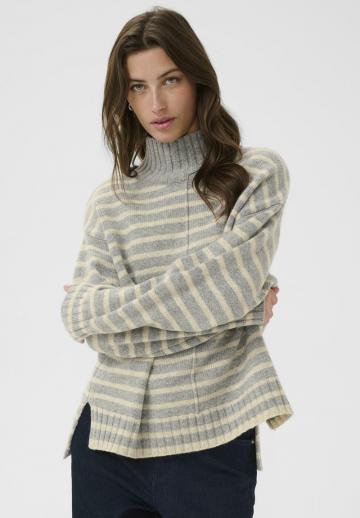 Пуловер в полоску