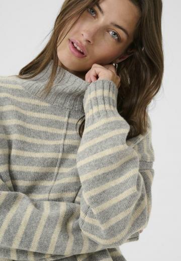Пуловер в полоску