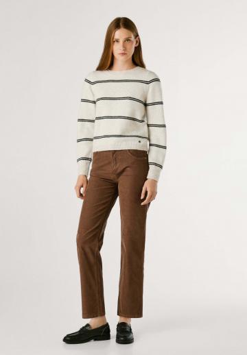 Пуловер в полоску