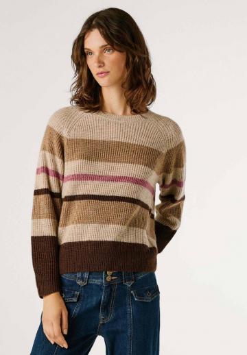 Пуловер в полоску