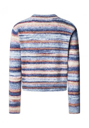 Пуловер в полоску