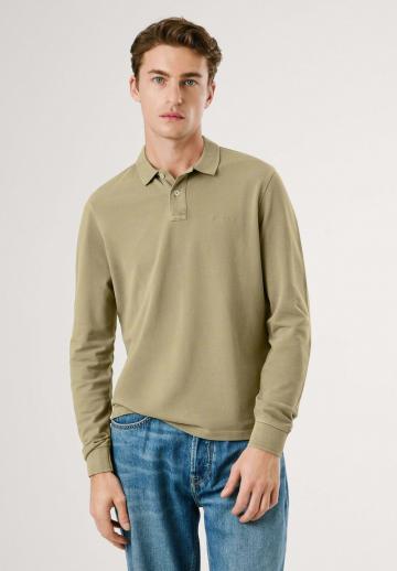 Поло с длинным рукавом