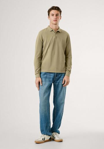 Поло с длинным рукавом