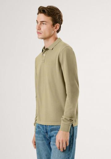 Поло с длинным рукавом