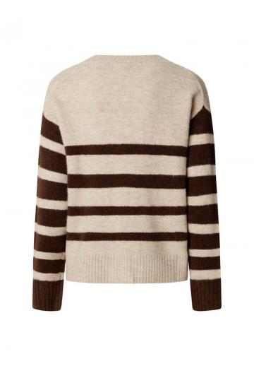 Пуловер в полоску