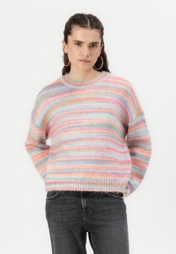 Пуловер в полоску