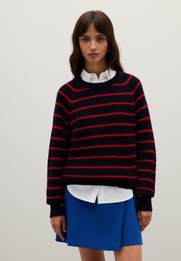 Пуловер в полоску
