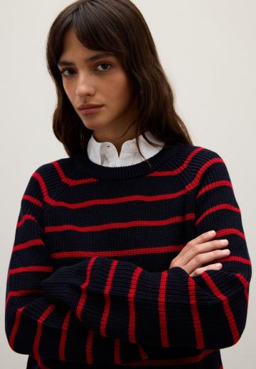 Пуловер в полоску