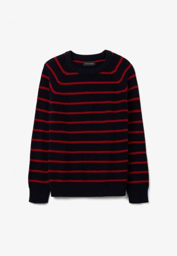 Пуловер в полоску
