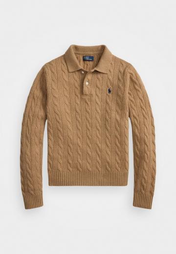 Пуловер с воротником поло