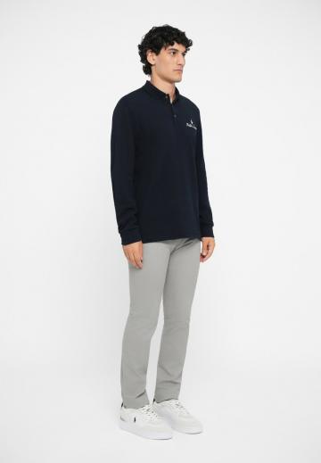 Поло с длинным рукавом