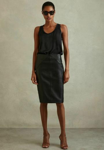 Кожаная юбка