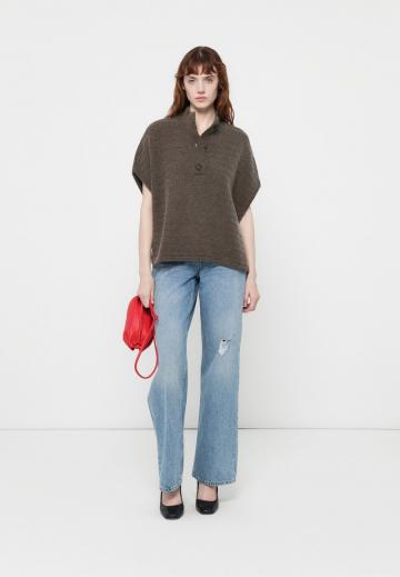 Пуловер с коротким рукавом