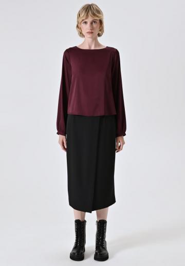 Атласная блузка