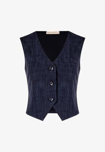 Джинсовая жилетка