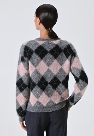 Жаккардовая вязаная кофта